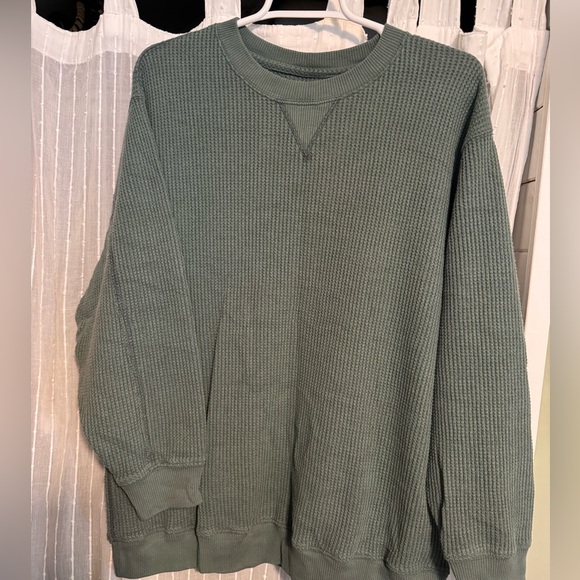Aerie Women’s Olive Crewneck Sweatshirt - Picture 4 of 4